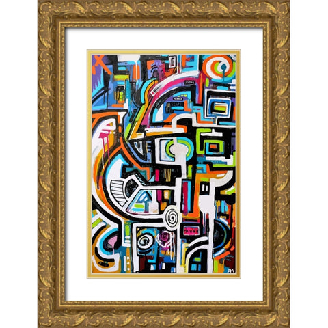 Light And Dark Work Gold Ornate Wood Framed Art Print with Double Matting by Mcilwaine, Alloyius