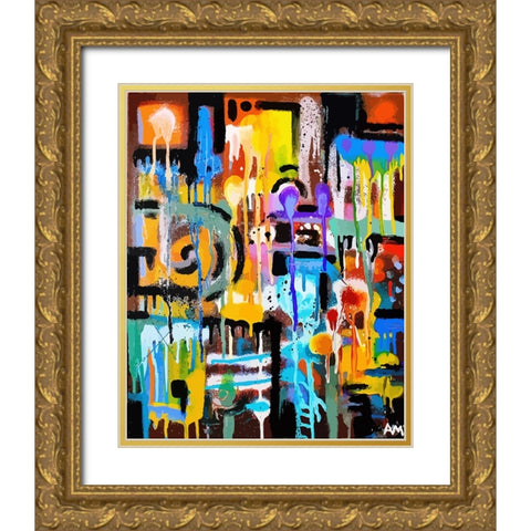 MouseChutes And TrapLadders Gold Ornate Wood Framed Art Print with Double Matting by Mcilwaine, Alloyius