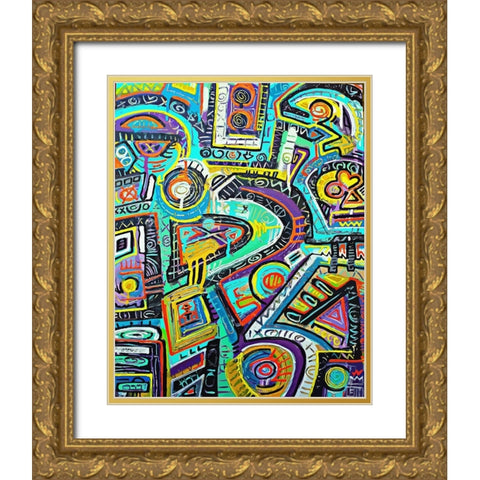 Space Dust is Ticklish Gold Ornate Wood Framed Art Print with Double Matting by Mcilwaine, Alloyius
