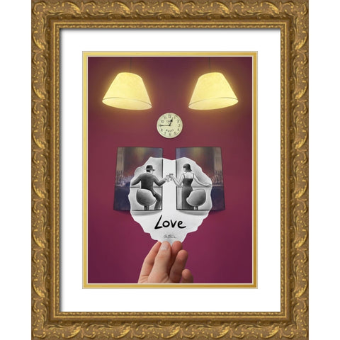 Pencil Vs Camera - Framed Lovers Gold Ornate Wood Framed Art Print with Double Matting by Heine, Ben