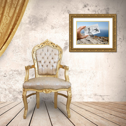 Pencil Vs Camera 36 - Catching a Dream Gold Ornate Wood Framed Art Print with Double Matting by Heine, Ben