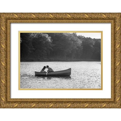 Boat Romance 3 Gold Ornate Wood Framed Art Print with Double Matting by Heine, Ben