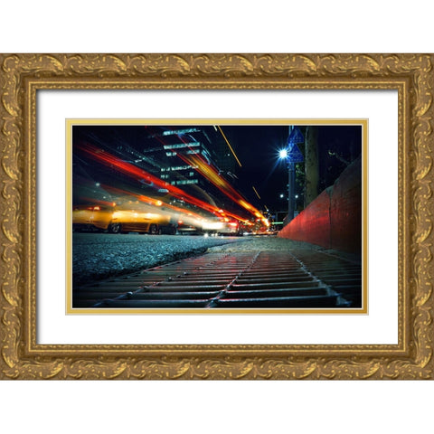 Gangnam Routine - South Korea Gold Ornate Wood Framed Art Print with Double Matting by Heine, Ben