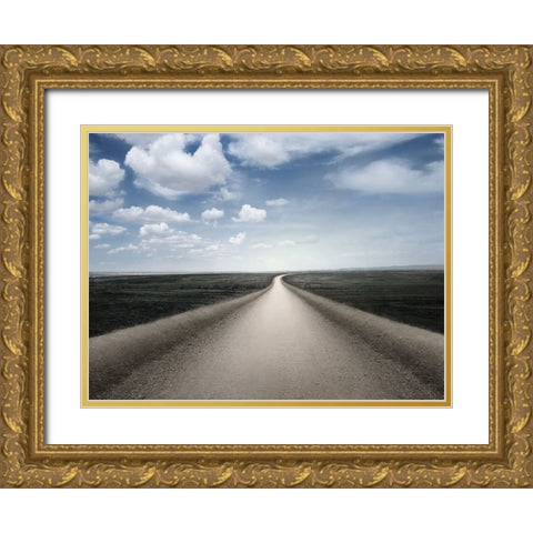 Goodbye Troubles Gold Ornate Wood Framed Art Print with Double Matting by Heine, Ben