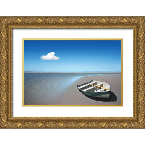 Shore Gold Ornate Wood Framed Art Print with Double Matting by Heine, Ben