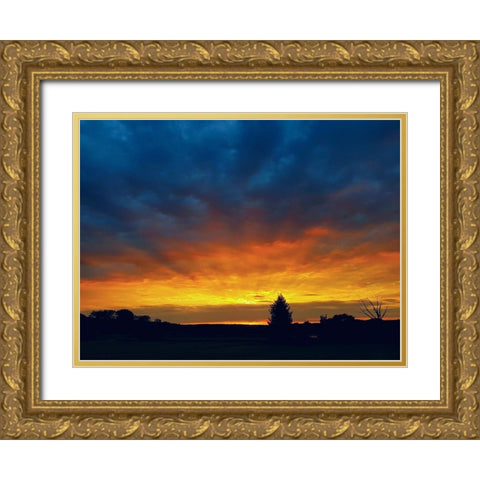 Sunset Gold Ornate Wood Framed Art Print with Double Matting by Heine, Ben