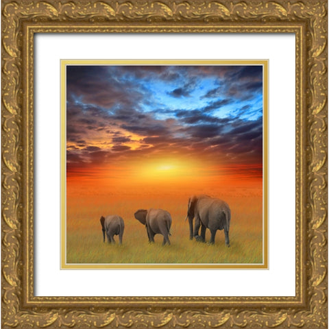 The Future is Bright Gold Ornate Wood Framed Art Print with Double Matting by Heine, Ben