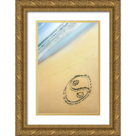 Yin and Yan Gold Ornate Wood Framed Art Print with Double Matting by Heine, Ben
