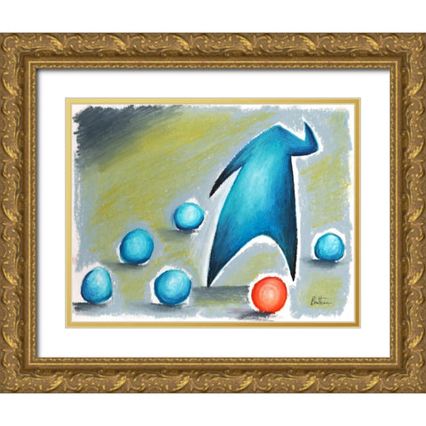 I lost My Mind Gold Ornate Wood Framed Art Print with Double Matting by Heine, Ben