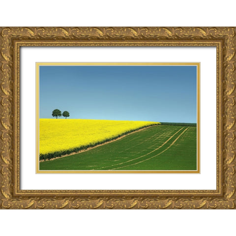 Love is Colorful Gold Ornate Wood Framed Art Print with Double Matting by Heine, Ben
