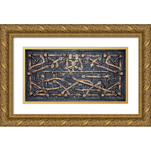 Medieval Box - Dinant Gold Ornate Wood Framed Art Print with Double Matting by Heine, Ben