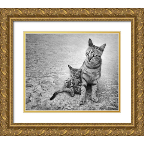 Never Leave Me Alone Gold Ornate Wood Framed Art Print with Double Matting by Heine, Ben