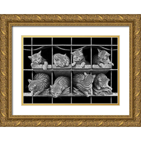 Octet Gold Ornate Wood Framed Art Print with Double Matting by Heine, Ben