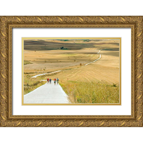 Santiago de Compostela pilgrimage - 156 Gold Ornate Wood Framed Art Print with Double Matting by Heine, Ben