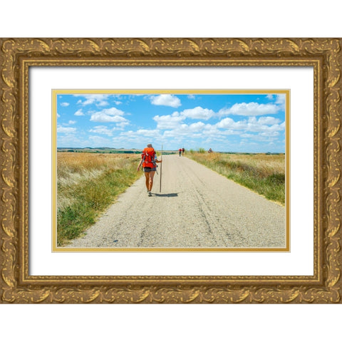 Santiago de Compostela pilgrimage - 175 Gold Ornate Wood Framed Art Print with Double Matting by Heine, Ben