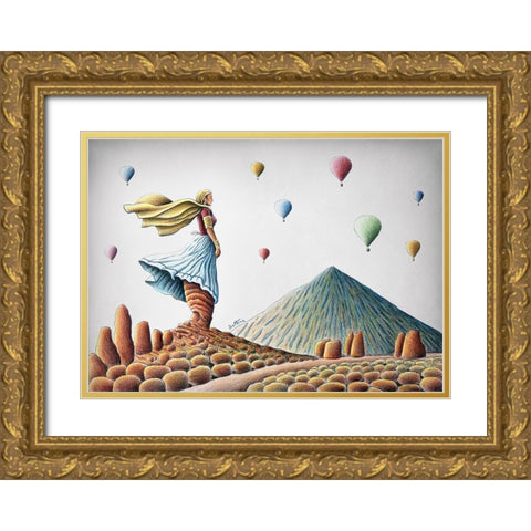 Teide Nomad Gold Ornate Wood Framed Art Print with Double Matting by Heine, Ben