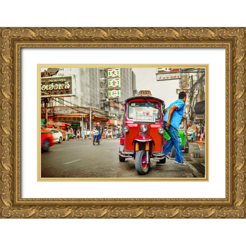 Thailand - 66 Gold Ornate Wood Framed Art Print with Double Matting by Heine, Ben