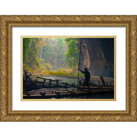 Thailand - 92 Gold Ornate Wood Framed Art Print with Double Matting by Heine, Ben