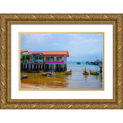 Thailand - 198 Gold Ornate Wood Framed Art Print with Double Matting by Heine, Ben