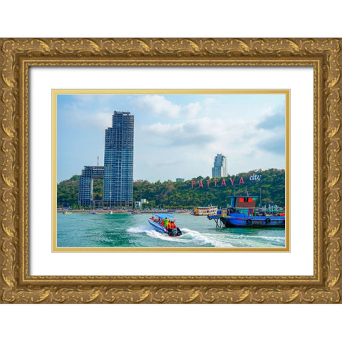 Thailand - 202 Gold Ornate Wood Framed Art Print with Double Matting by Heine, Ben