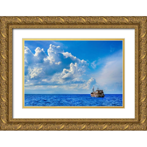 Thailand - 393 Gold Ornate Wood Framed Art Print with Double Matting by Heine, Ben