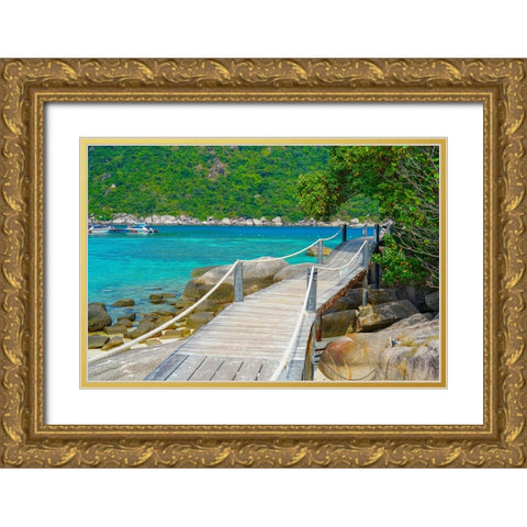 Thailand - 419 Gold Ornate Wood Framed Art Print with Double Matting by Heine, Ben