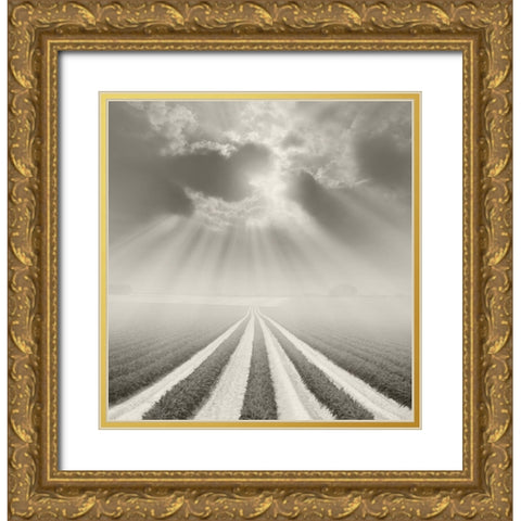 There is a God Somewhere Gold Ornate Wood Framed Art Print with Double Matting by Heine, Ben