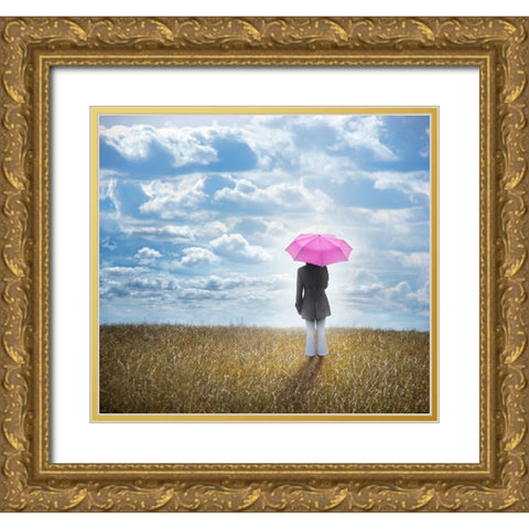 You are Sunshine, You are Rain Gold Ornate Wood Framed Art Print with Double Matting by Heine, Ben