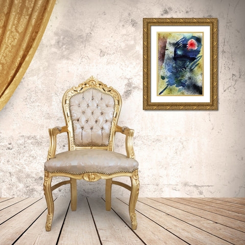 Abstract Big Bang Gold Ornate Wood Framed Art Print with Double Matting by Heine, Ben