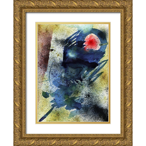 Abstract Big Bang Gold Ornate Wood Framed Art Print with Double Matting by Heine, Ben