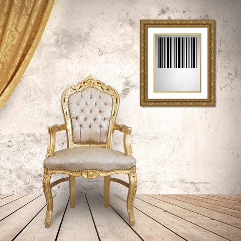 Bar code Gold Ornate Wood Framed Art Print with Double Matting by Heine, Ben