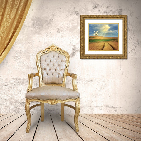 Countryside Gold Ornate Wood Framed Art Print with Double Matting by Heine, Ben