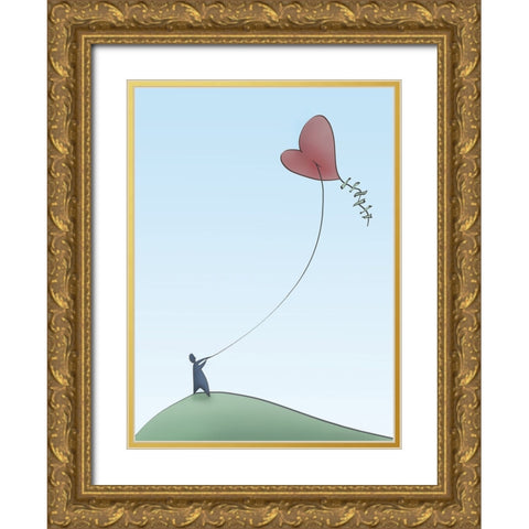 Dont go to far Gold Ornate Wood Framed Art Print with Double Matting by Heine, Ben