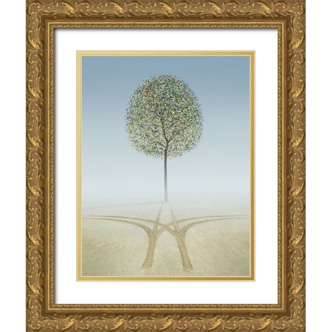 Eden Gold Ornate Wood Framed Art Print with Double Matting by Heine, Ben