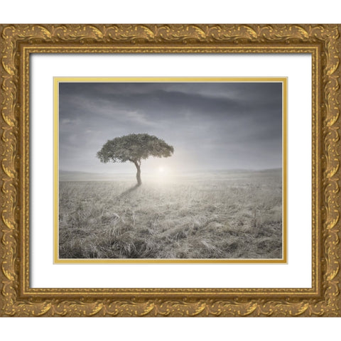 I hear the birds sing Gold Ornate Wood Framed Art Print with Double Matting by Heine, Ben