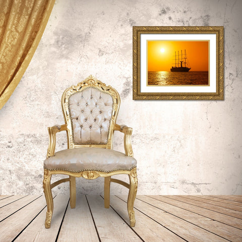 Long Journey Gold Ornate Wood Framed Art Print with Double Matting by Heine, Ben