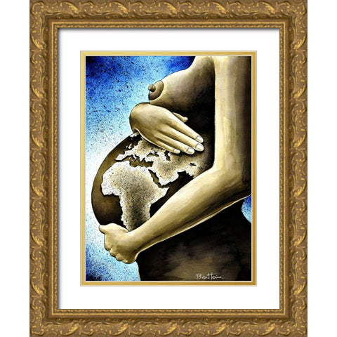 Mother Africa 1 Gold Ornate Wood Framed Art Print with Double Matting by Heine, Ben