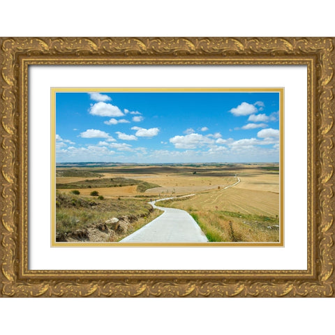 Santiago de Compostela pilgrimage - 160 Gold Ornate Wood Framed Art Print with Double Matting by Heine, Ben