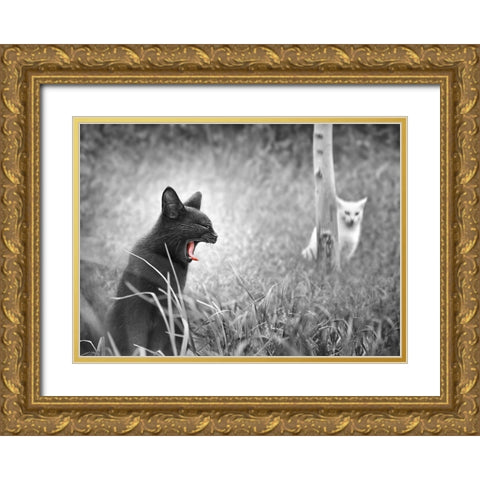 The Beauty and The Beast Gold Ornate Wood Framed Art Print with Double Matting by Heine, Ben