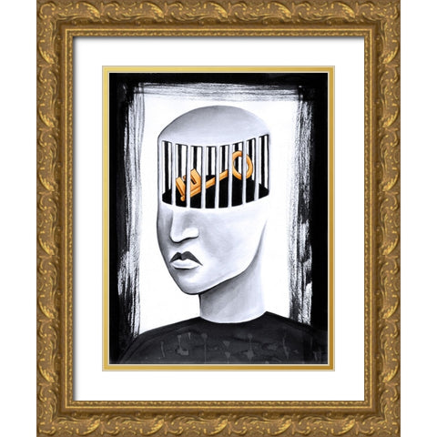 The Key to Your Soul Gold Ornate Wood Framed Art Print with Double Matting by Heine, Ben