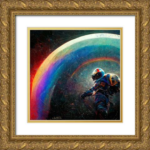 Astro Cruise 5 - I Will Be Waiting For You On The Other Side Gold Ornate Wood Framed Art Print with Double Matting by Heine, Ben