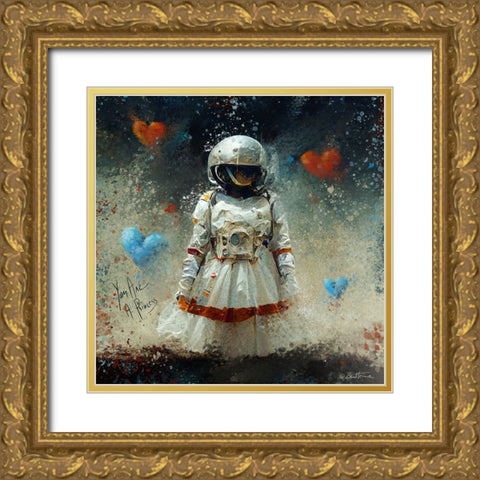 Astro Cruise 8 - You Were Born to Become a Princess Gold Ornate Wood Framed Art Print with Double Matting by Heine, Ben