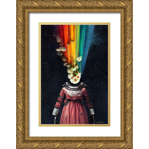 Astro Cruise 12 - 2 A Princess Dream Gold Ornate Wood Framed Art Print with Double Matting by Heine, Ben