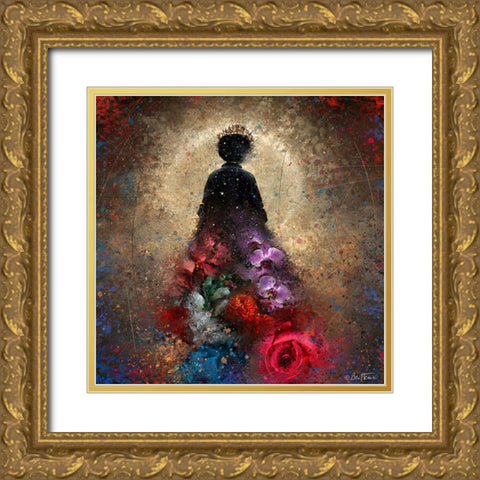 Astro Cruise 18 - Astro Queen RIP Gold Ornate Wood Framed Art Print with Double Matting by Heine, Ben