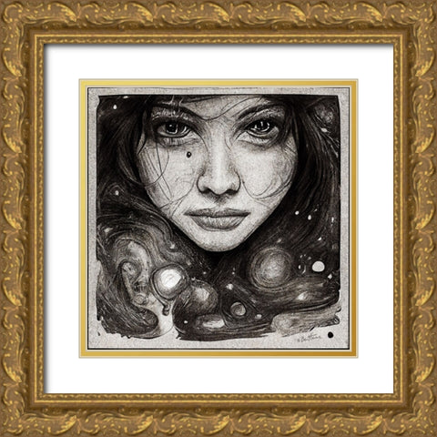 Astro Cruise 28 - Astro Hair Gold Ornate Wood Framed Art Print with Double Matting by Heine, Ben