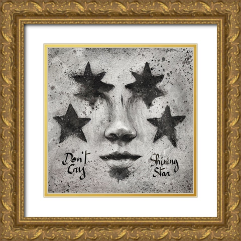 Astro Cruise 29 - Dont Cry Gold Ornate Wood Framed Art Print with Double Matting by Heine, Ben