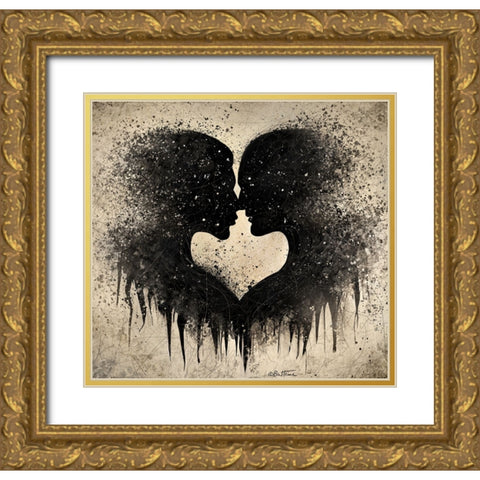 Astro Cruise 37 - Heart Lovers Gold Ornate Wood Framed Art Print with Double Matting by Heine, Ben