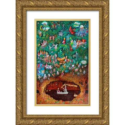 There Once Was A Girl Named Alice Gold Ornate Wood Framed Art Print with Double Matting by Bell, Bill