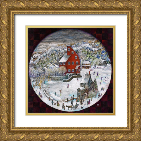 The Mill Gold Ornate Wood Framed Art Print with Double Matting by Bell, Bill