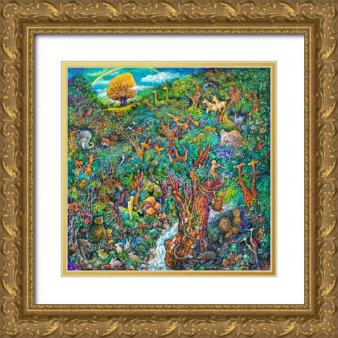 Garden of Eden Gold Ornate Wood Framed Art Print with Double Matting by Bell, Bill